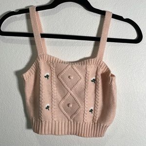 Pink Cottage core crop top